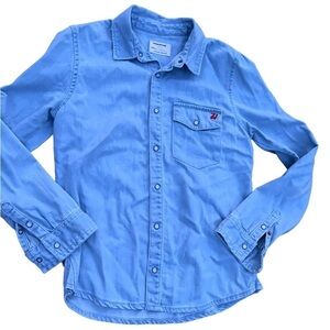 Zadig & Voltaire "Live in Freedom" jeans long sleeve shirt pearl botton size 6